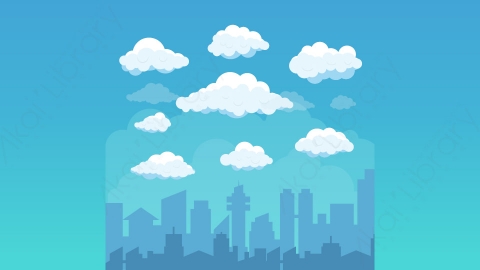 图片素材-扁平白天空自然场景背景-16