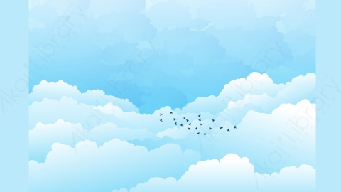 图片素材-扁平白天空自然场景背景-6