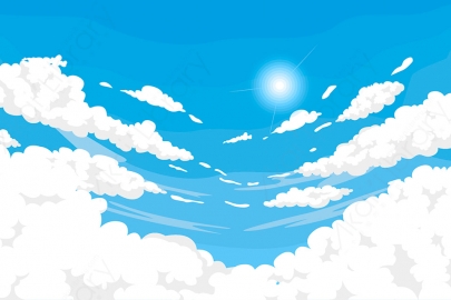 图片素材-扁平白天空自然场景背景-9