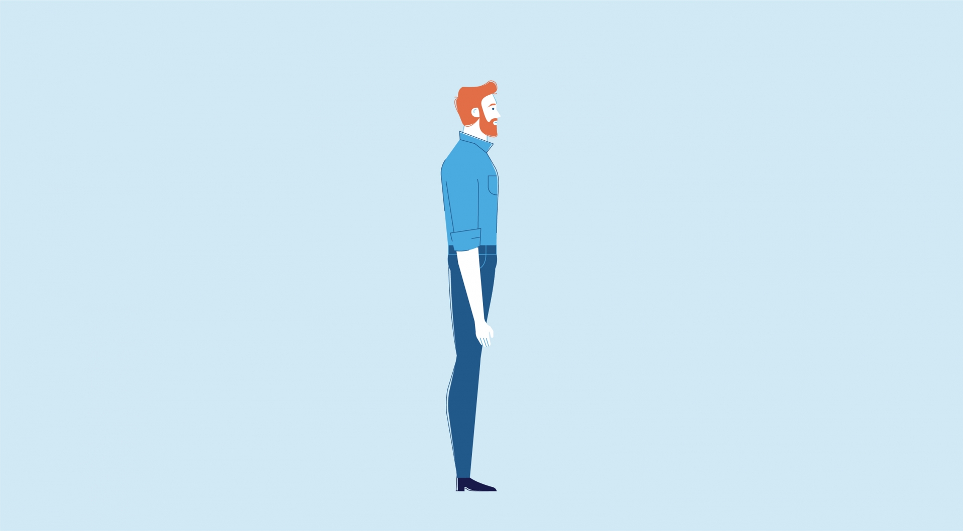 图片素材-侧面站立男人物MG动画角色-附AE动态版-每天快乐多一点