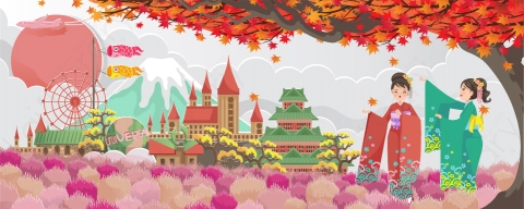 图片素材-扁平中日韩亚洲建筑场景-15