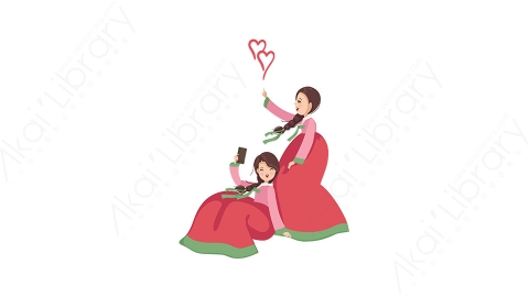 图片素材-扁平汉服古风唐装女孩人物角色-5