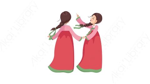 图片素材-扁平汉服古风唐装女孩人物角色-8