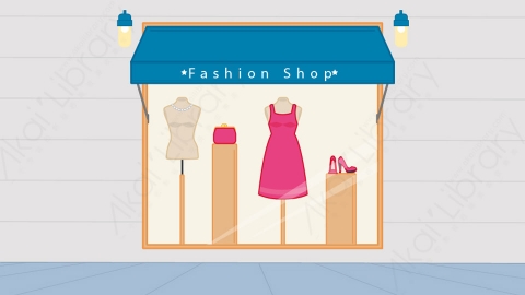 图片素材-扁平服装店生活场景-11