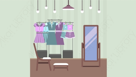 图片素材-扁平服装店生活场景-14