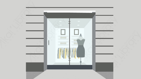 图片素材-扁平服装店生活场景-16