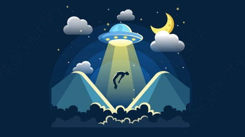 图片素材-扁平太空宇宙星系场景-18