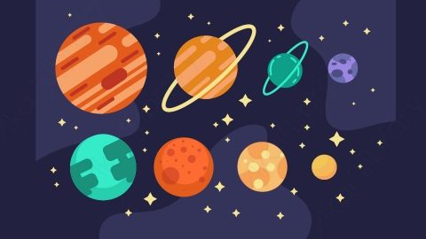 图片素材-扁平太空宇宙星系场景-20
