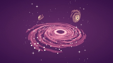 图片素材-扁平太空宇宙星系场景-21