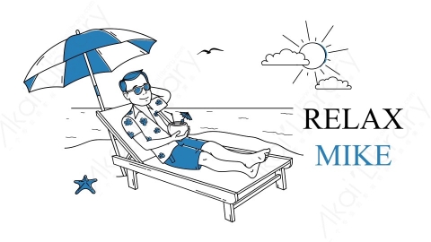 AE模板-Scene 10 (Beach Relax)卡通MG商业办公室场景白板动画