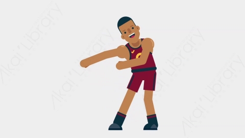 AE模板-BASKETBALL PLAYER 29 Introduction竞技体育篮球运动员介绍简介扁平运动人物职业角色