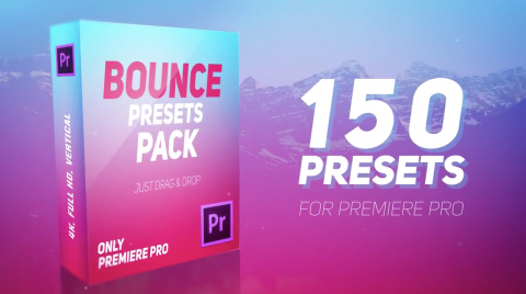 PR预设-150个弹跳动作预设汉化版包含使用教程BouncePresets Pack