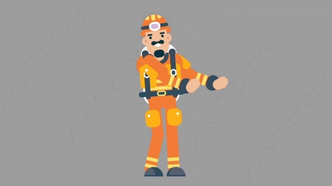 AE模板-FIREFIGHTER 11 Defense火警消防员防御防守扁平人物职业角色