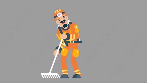 AE模板-FIREFIGHTER 16 Gain Money火警消防员赚钱扁平人物职业角色