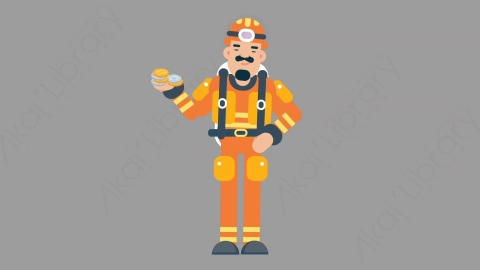 AE模板-FIREFIGHTER 36 Offer火警消防员提供供应扁平人物职业角色