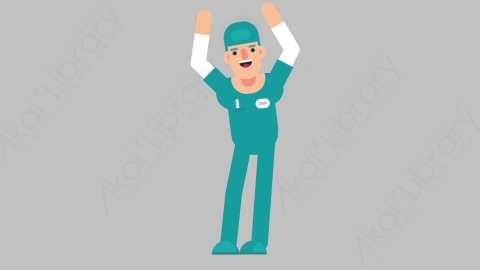 AE模板-NURSE 10 Dance 2医疗科技医生护士跳舞舞蹈扁平人物职业角色