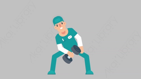 AE模板-NURSE 14 Exercise医疗科技医生护士锻炼运动扁平人物职业角色
