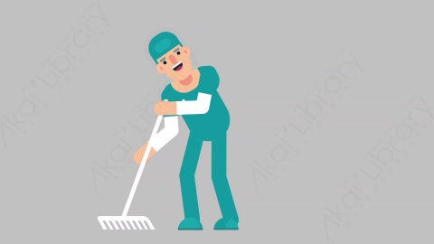 AE模板-NURSE 15 Farmer医疗科技医生护士干农活扁平人物职业角色