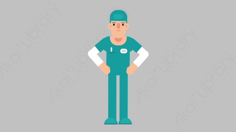 AE模板-NURSE 35 No医疗科技医生护士否认扁平人物职业角色