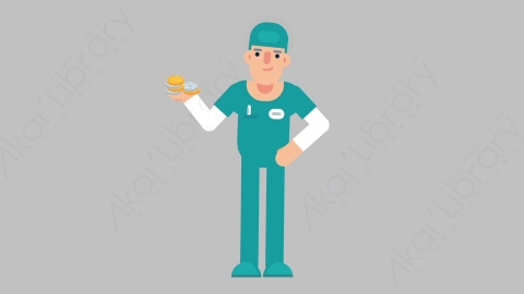 AE模板-NURSE 36 Offer医疗科技医生护士提供供应扁平人物职业角色