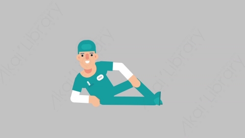 AE模板-NURSE 45 Relax医疗科技医生护士放松扁平人物职业角色