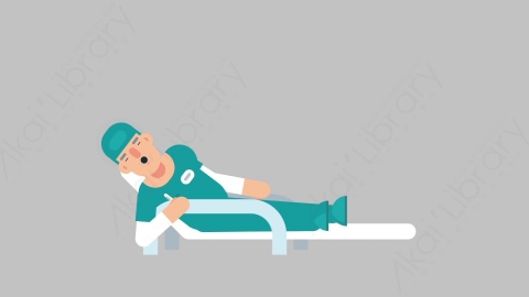 AE模板-NURSE 48 Relax 4医疗科技医生护士放松扁平人物职业角色