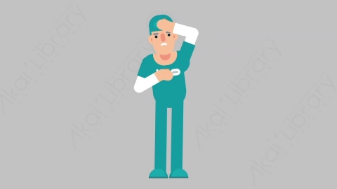 AE模板-NURSE 50 Stressed Out医疗科技医生护士压力过大心力交瘁扁平人物职业角色