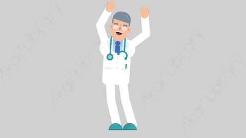 AE模板-DOCTOR 10 Dance 2医生大夫跳舞舞蹈扁平医学医疗科技人物职业角色