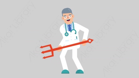 AE模板-DOCTOR 13 Evil医生大夫恶魔扁平医学医疗科技人物职业角色