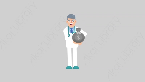 AE模板-DOCTOR 18 Gift医生大夫礼物扁平医学医疗科技人物职业角色