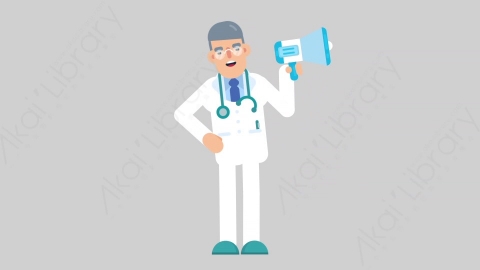 AE模板-DOCTOR 58 Speech医生大夫演讲发言扁平医学医疗科技人物职业角色