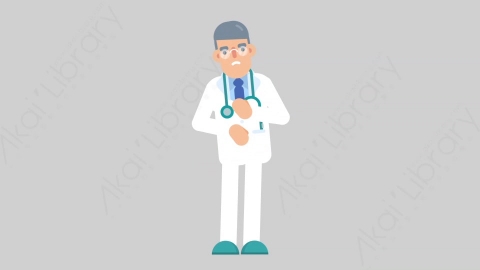 AE模板-DOCTOR 65 Stomach Pain医生大夫肚子痛胃痛扁平医学医疗科技人物职业角色