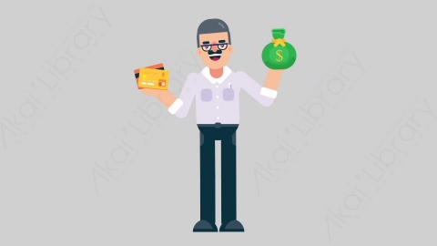 AE模板-TEACHER 06 Comparison学校课堂教师老师比较对比扁平人物职业角色