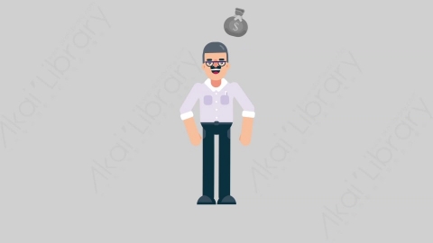 AE模板-TEACHER 18 Gift学校课堂教师老师礼物扁平人物职业角色