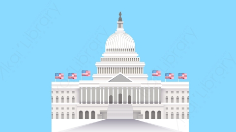 图片素材-扁平国会大厦政府建筑物-16