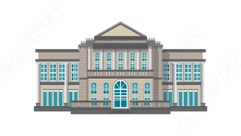 图片素材-扁平法院法庭市政府建筑物-13-1