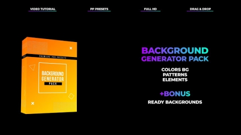 PR预设-61种现代图案元素背景MotionArray Background Generator Pack