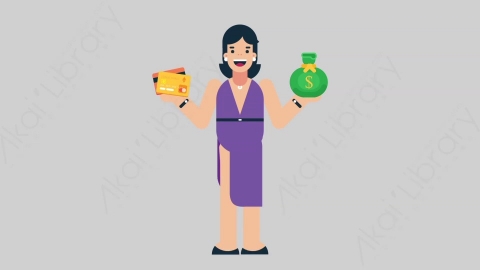 AE模板-WOMAN SINGER 06 Comparison女性歌手歌唱家比较对比扁平人物日常角色