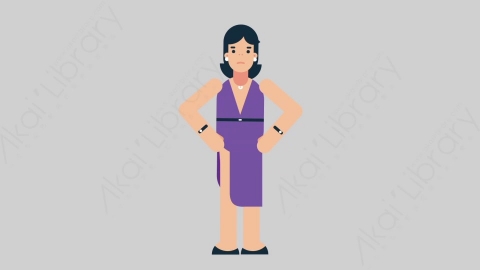 AE模板-WOMAN SINGER 35 No女性歌手歌唱家否认扁平人物日常角色