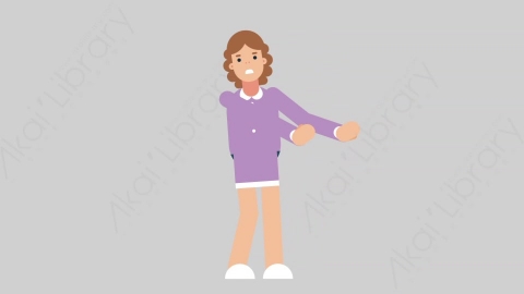 AE模板-WOMAN TEACHER 11 Defense学校课堂女性教师老师防御防守扁平人物职业角色
