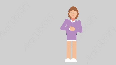 AE模板-WOMAN TEACHER 43 Pushed学校课堂女性教师老师被推走扁平人物职业角色