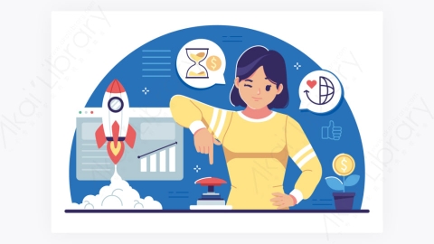 图片素材-登录页面启动概念平面设计插图