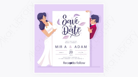 图片素材-夫妻夫妇情侣新婚婚礼结婚贺卡喜帖