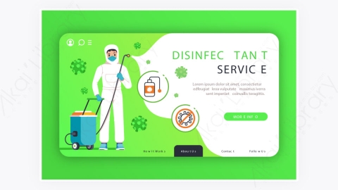 图片素材-消毒服务广告登录页面