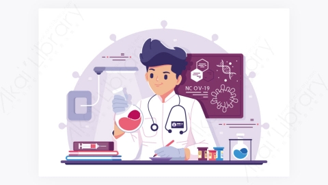 图片素材-新冠病毒冠状肺炎Covid-19疫苗研究背景