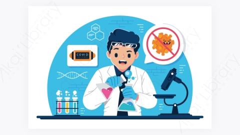 图片素材-新冠病毒冠状肺炎Covid-19疫苗研究插图