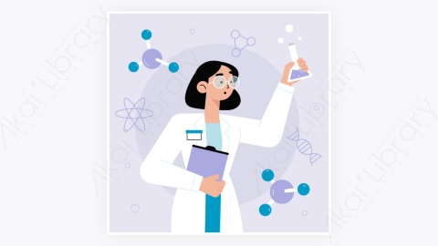图片素材-成年女性女科学家化学研究