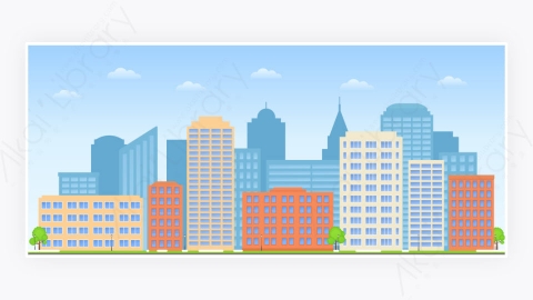 图片素材-城市景观街道建筑物城市背景
