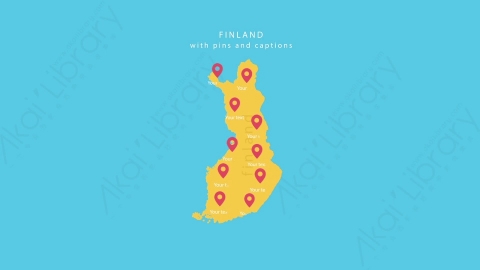 AE模板-MG扁平卡通地图坐标Finland芬兰