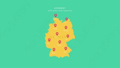 AE模板-MG扁平卡通地图坐标Germany德国